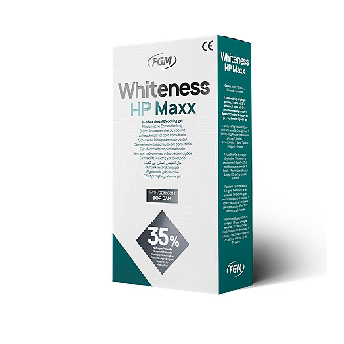 Whiteness HP Max Professional In-Office Teeth Whitening Kit | 35% Hydrogen Peroxide | FGM Dental