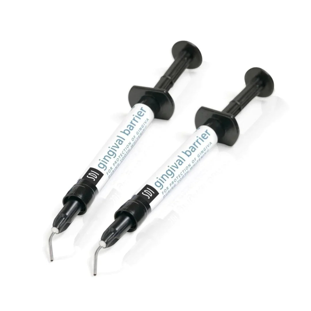 SDI Ginigival Barrier - 2 x 2gm Light Cured Gingival Protector Syringes mdental