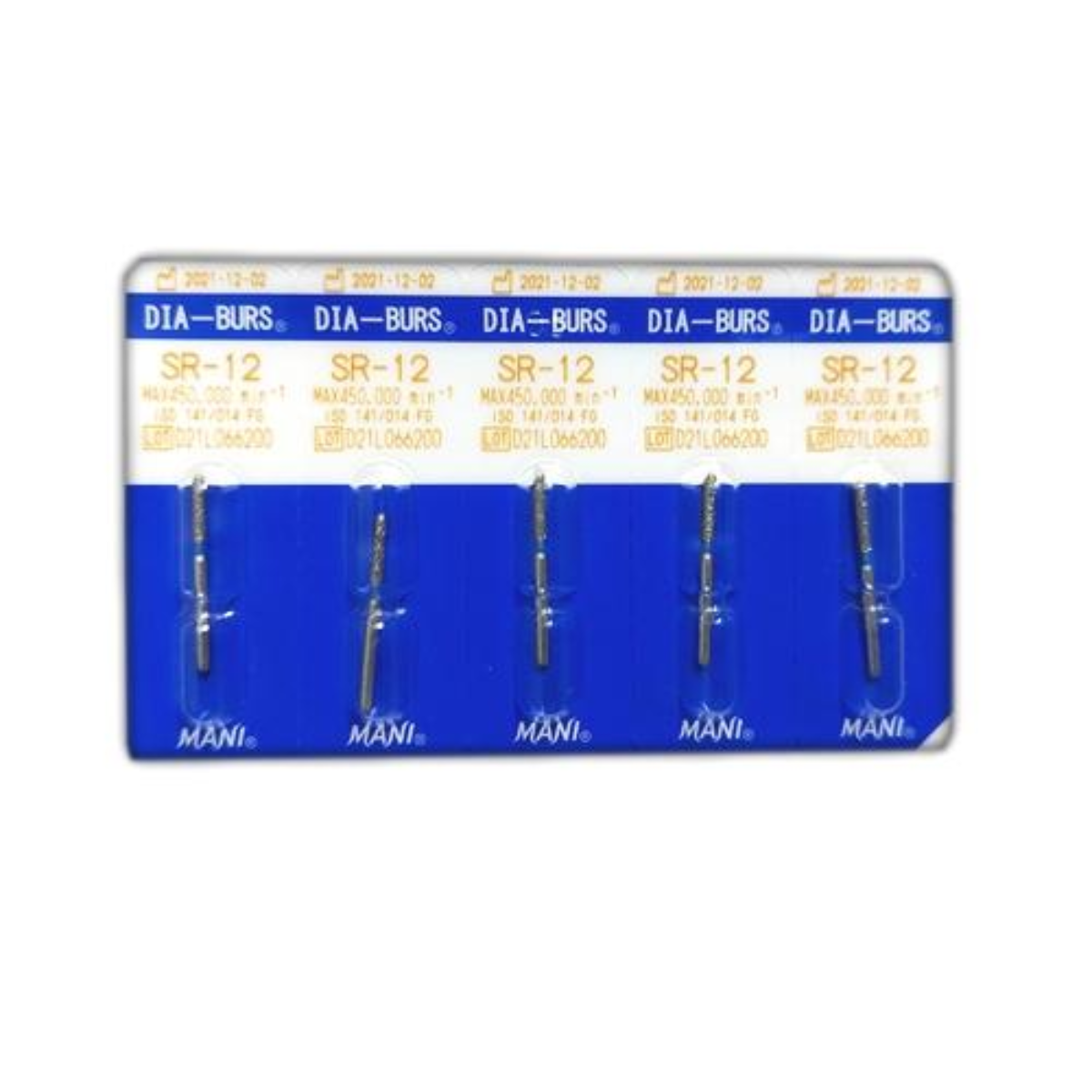 MANI Diamond Burs SR-11 & SR-12 | Straight Round End FG Diamond Burs | Standard Grit |