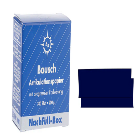 Bausch Articulating Paper Strips 40µ, 100µ & 200µ | Double-Sided Occlusion Indicator |