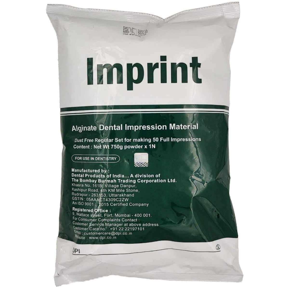 DPI Imprint Alginate Impression Material | 450g & 750g | Dust-Free Dental Alginate