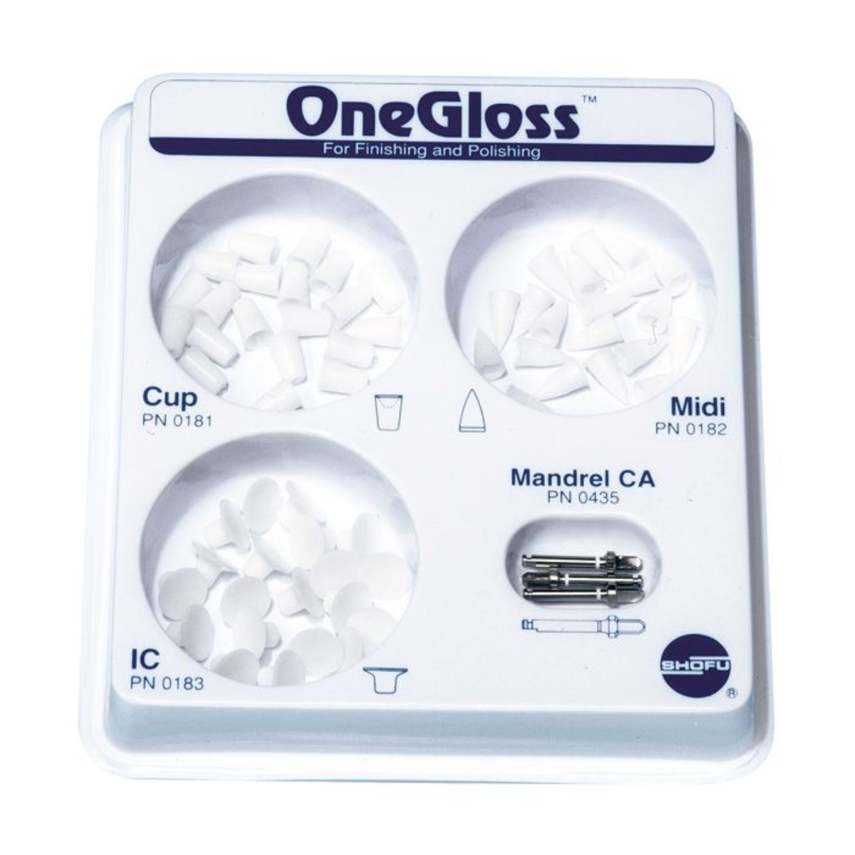 Shofu OneGloss Set | One-Step Composite Finishing & Polishing System | Complete Kit |