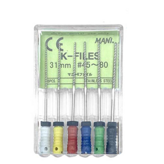 MANI K-Files 31mm | Stainless Steel Endodontic Hand Files |