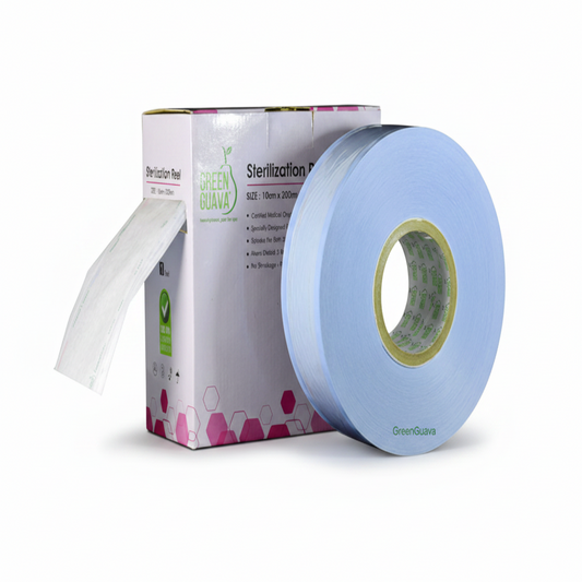 Green Guava Sterilization Reels | Medical Grade Heat-Sealable Sterilization Rolls | EO & Steam Compatible