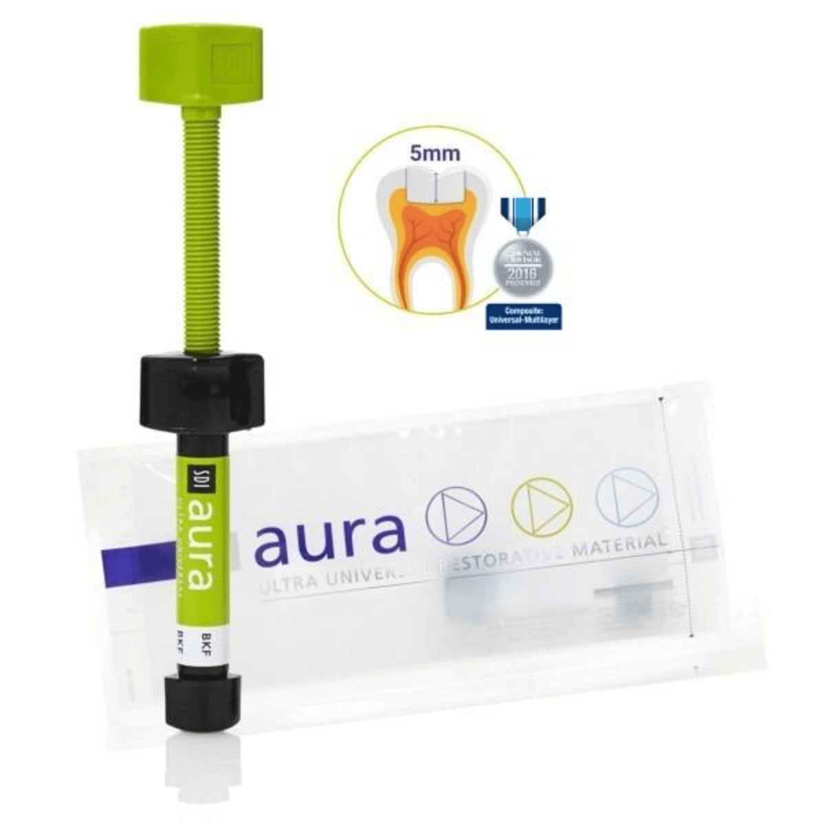 Aura Bulk Fill Composite Restorative | Light-Cure Bulk Fill Composite Resin | 4g Syringe | SDI