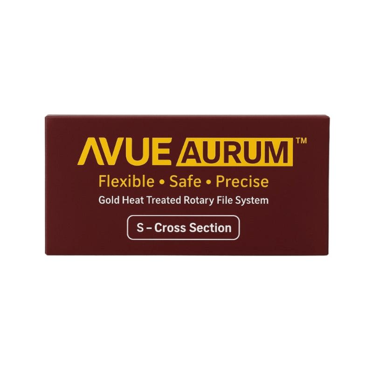 Avue Aurum S Cross Rotary Files | Heat-Treated NiTi Endodontic File System | 21mm, 25mm & 31mm | Pack of 6