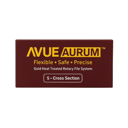 Avue Aurum S Cross Rotary Files | Heat-Treated NiTi Endodontic File System | 21mm, 25mm & 31mm | Pack of 6