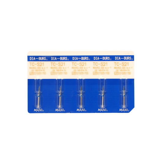 MANI Diamond Burs TC-11, TC-16, TC-21, TCS-21 & TC-26 | Taper Conical End FG Diamond Burs | Standard Grit |