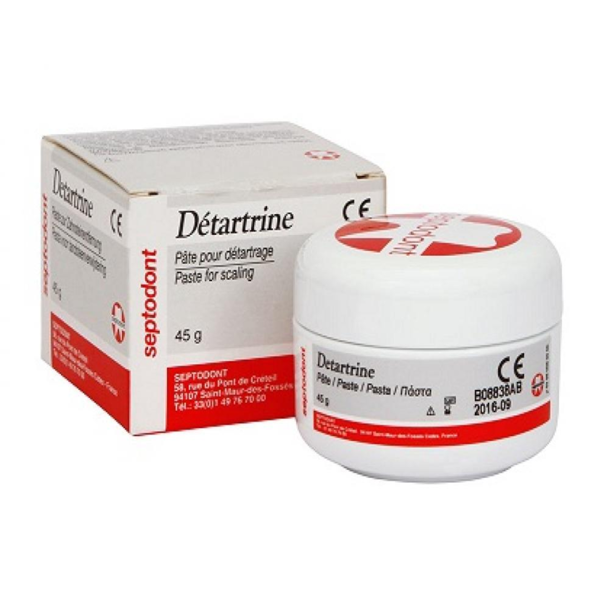 Septodont Detartrine Prophy Paste | Fluoride-Free Dental Polishing Paste | 45g Tube |