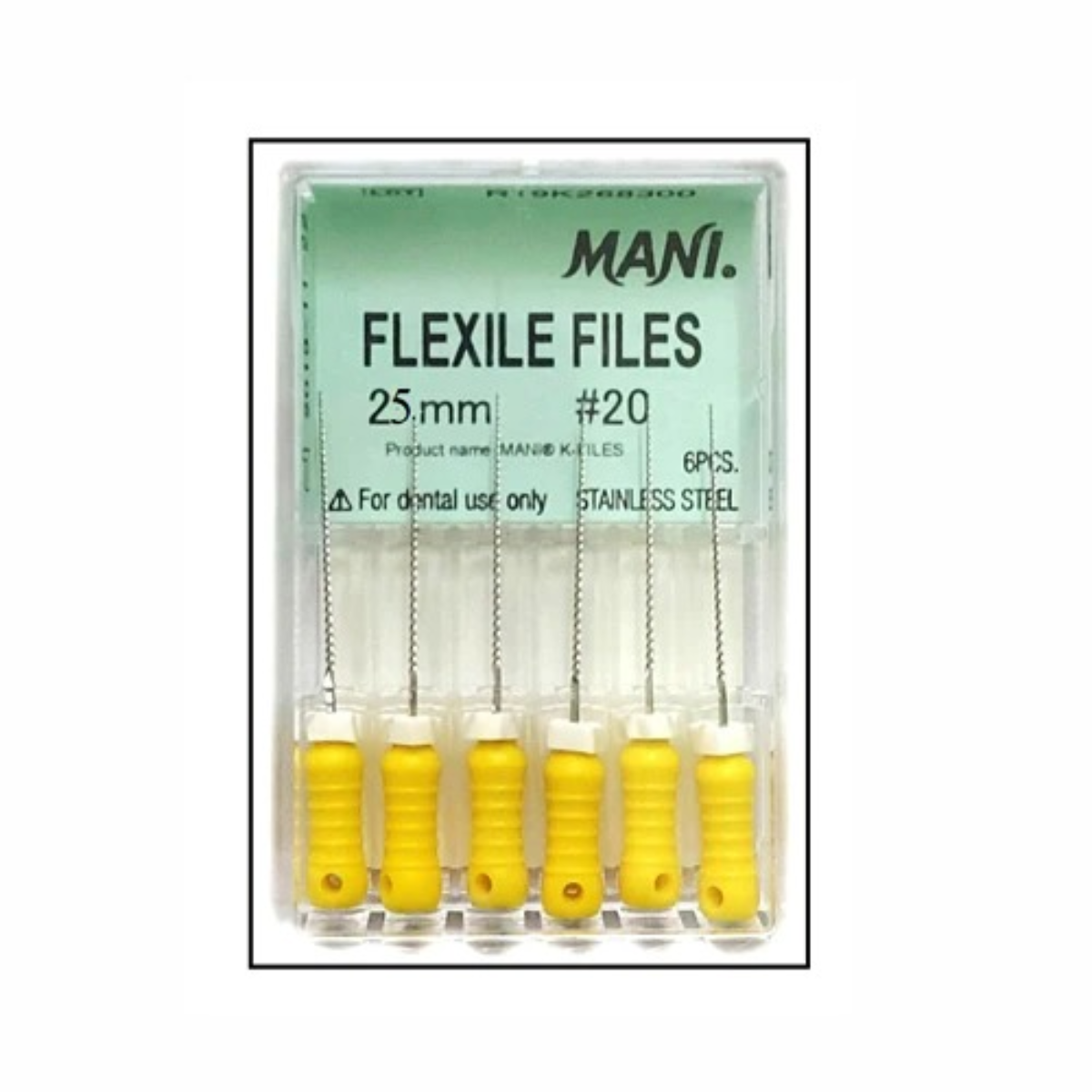 MANI Flexile Files 25mm | Stainless Steel Hand Files | Endodontic Root Canal Files |