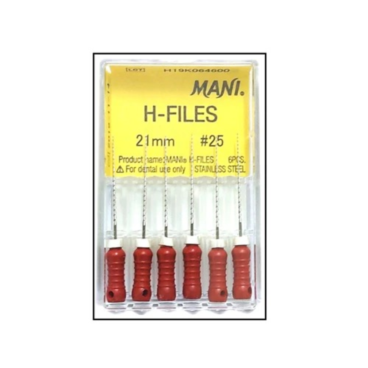 MANI H-Files 21mm | Stainless Steel Hedstrom Endodontic Hand Files | ISO Sizes |