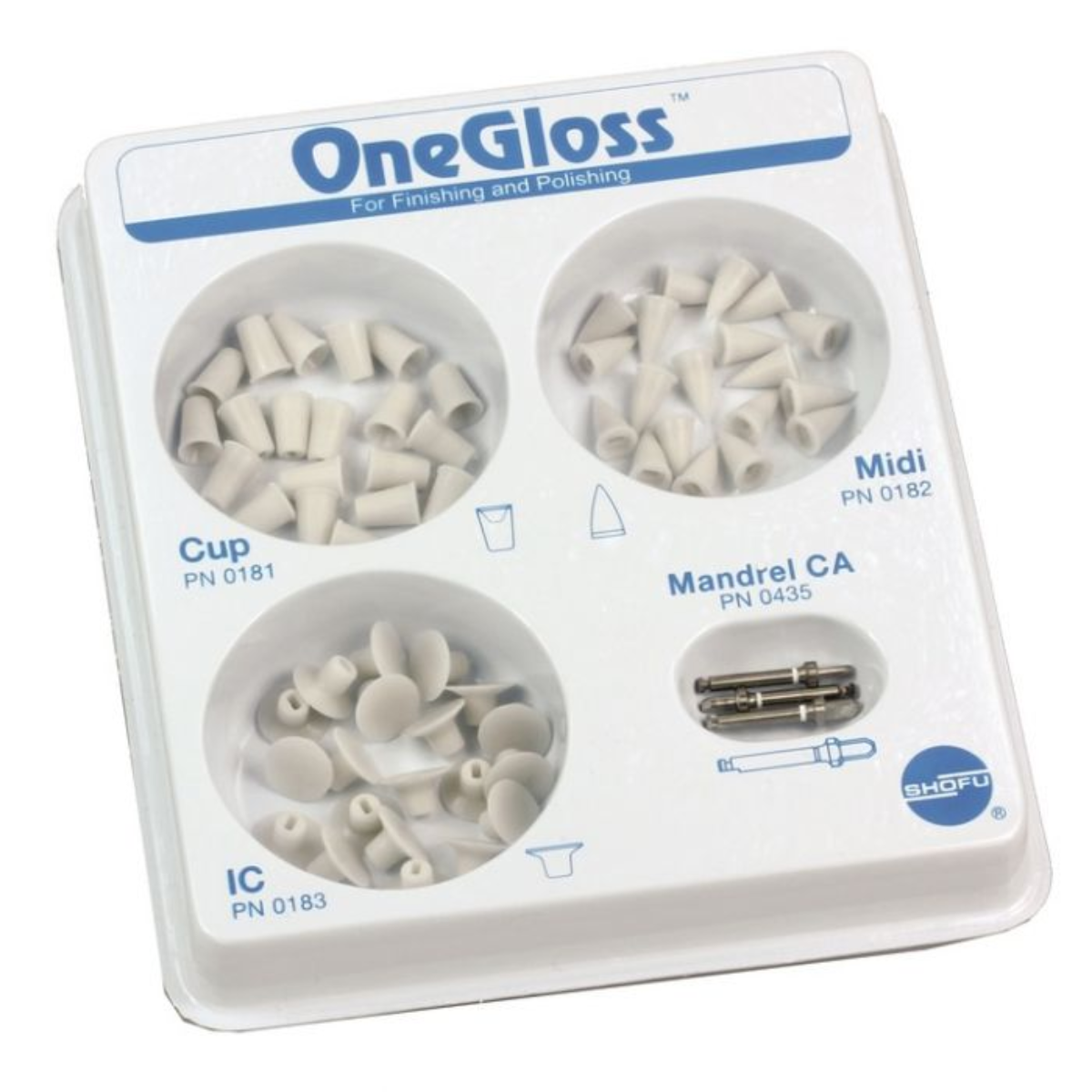 Shofu OneGloss Set | One-Step Composite Finishing & Polishing System | Complete Kit |