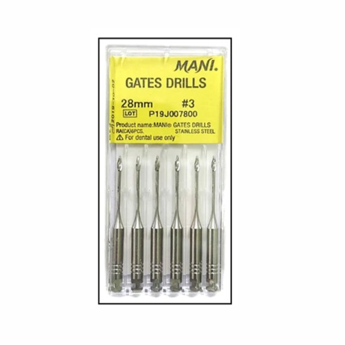 MANI Gates Drills 32mm | Gates-Glidden Endodontic Drills | Stainless Steel |