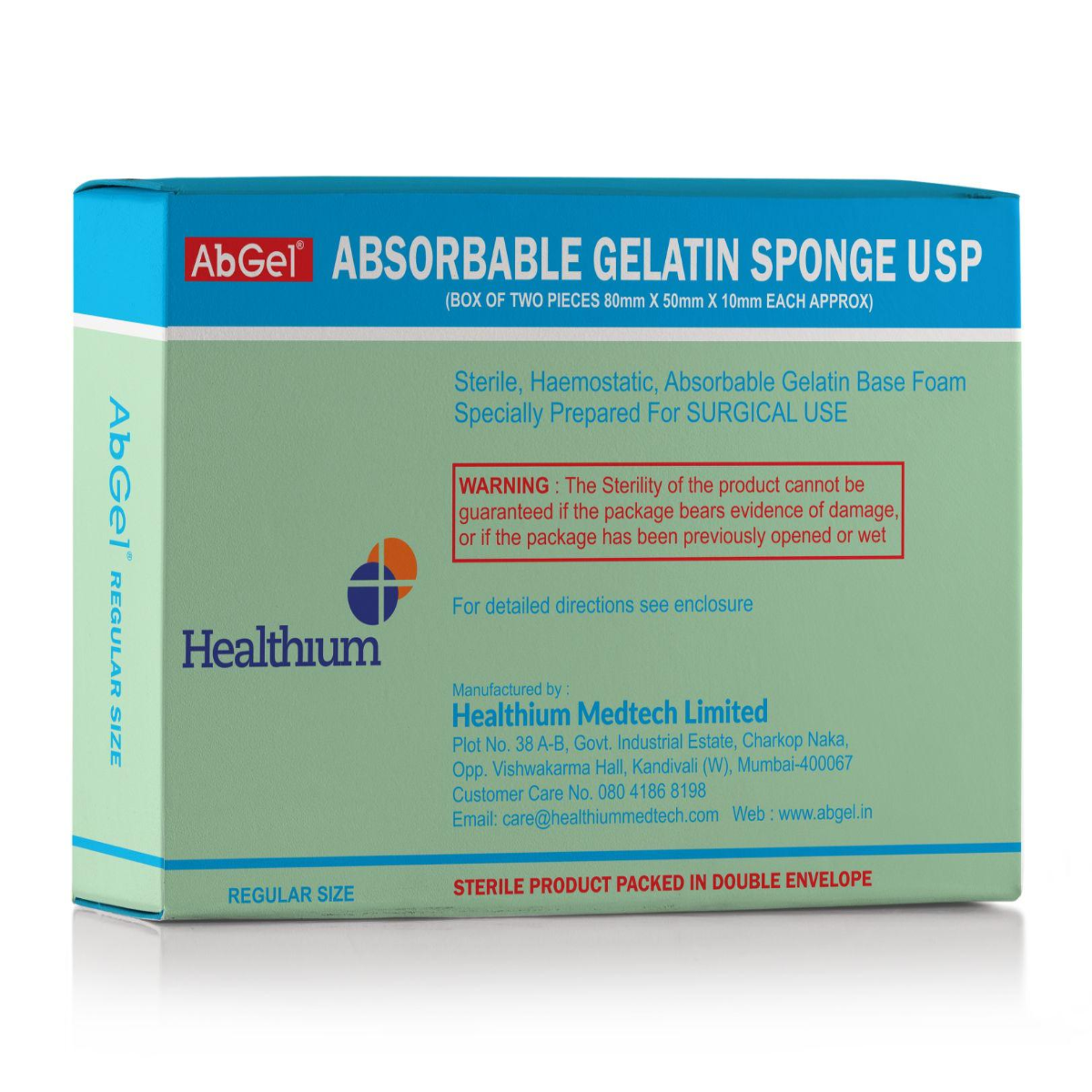 AbGel® Absorbable Gelatin Sponge | Sterile Hemostatic Sponge for Dental & Surgical Use