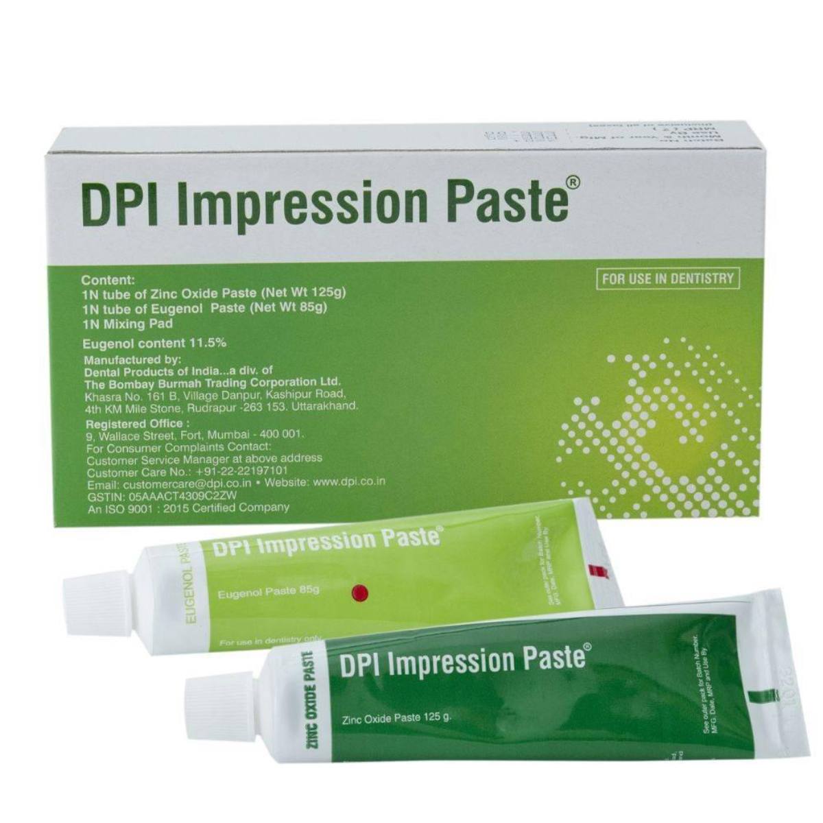 DPI Impression Paste | Zinc Oxide Eugenol (ZOE) Dental Impression Material | 125g + 85g