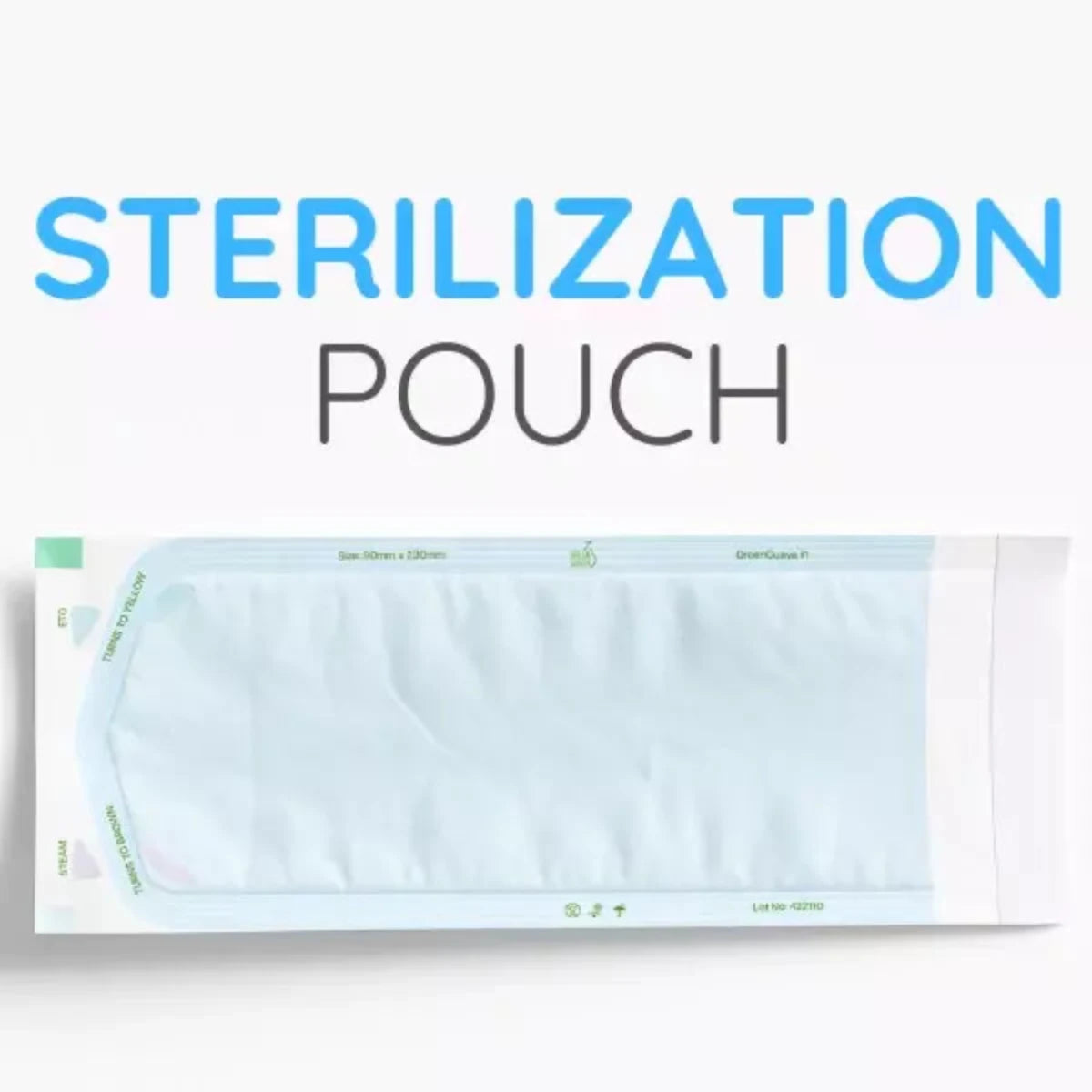 GreenGuava Sterilization Pouches | Self-Sealing Sterilization Bags for Steam & EO Sterilization | Medical Grade |