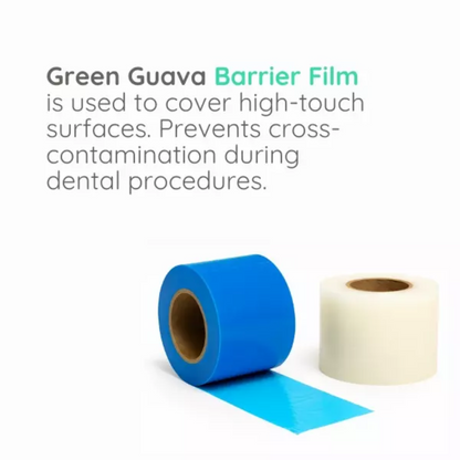 Green Guava Barrier Film | Disposable Self-Adhesive Infection Control Film | 1200 Perforated Sheets | Blue