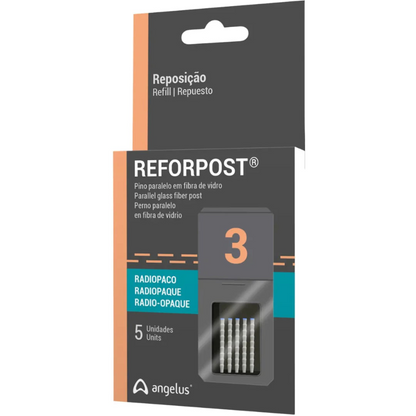 Angelus Reforpost Fiber Glass Post | Intraradicular Fiber Reinforced Composite Root Canal Post | Dental Fiber Post