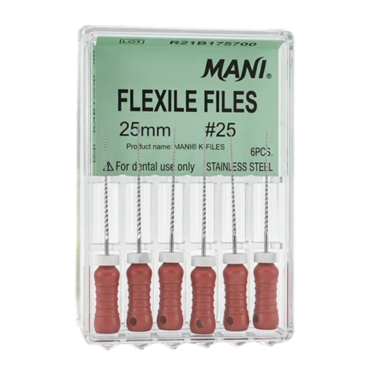 MANI Flexile Files 25mm | Stainless Steel Hand Files | Endodontic Root Canal Files |