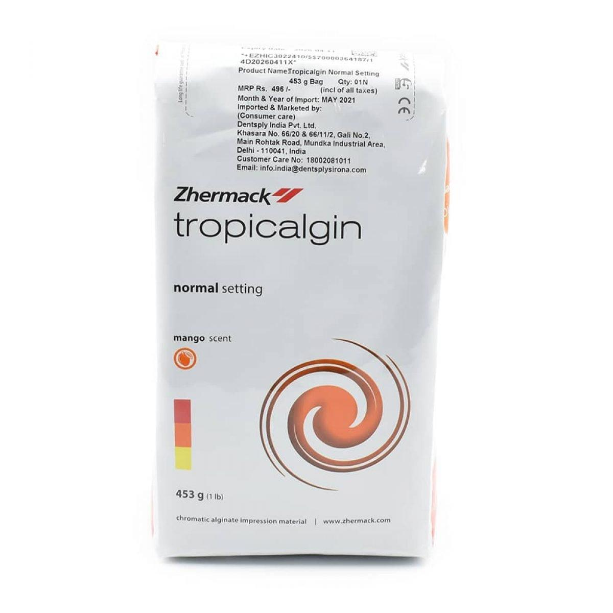 Zhermack Tropicalgin® Chromatic Alginate Impression Material | Fast Set | Dust-Free | 453g Pack |
