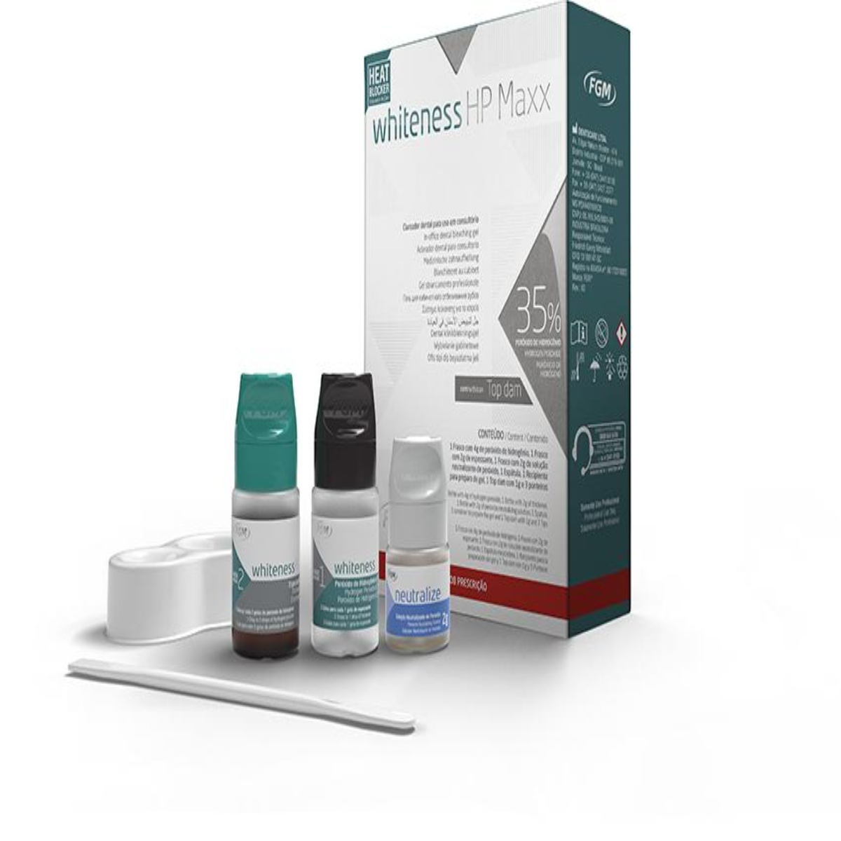 Whiteness HP Max Professional In-Office Teeth Whitening Kit | 35% Hydrogen Peroxide | FGM Dental