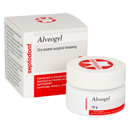 Septodont Alveogyl 10g | Dry Socket Dressing Paste | Post-Extraction Alveolar Dressing |