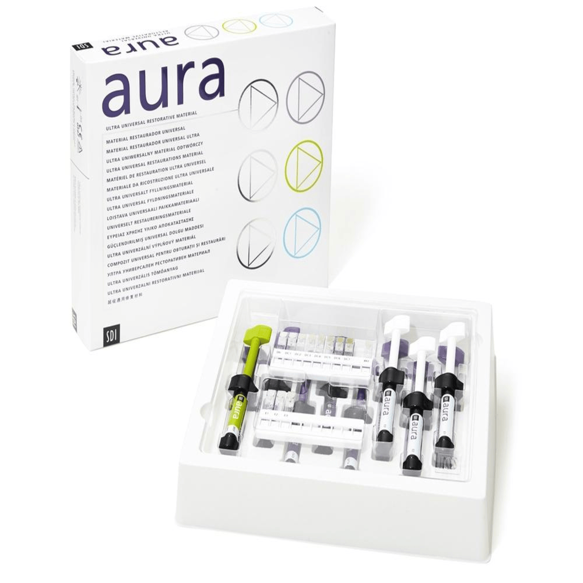 Aura Bulk Fill Composite Restorative | Light-Cure Bulk Fill Composite Resin | 4g Syringe | SDI
