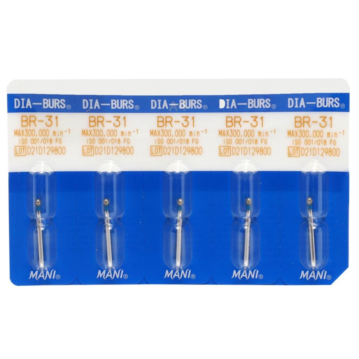 MANI Diamond Burs BR-31, BR-40, BR-41, BR-45, BR-46 & BR-49 | Ball Round Diamond Burs