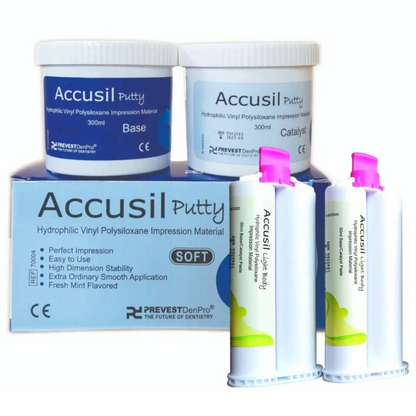 Accusil Putty VPS Impression Material | Addition Silicone Putty | High Precision Dental Impression Material