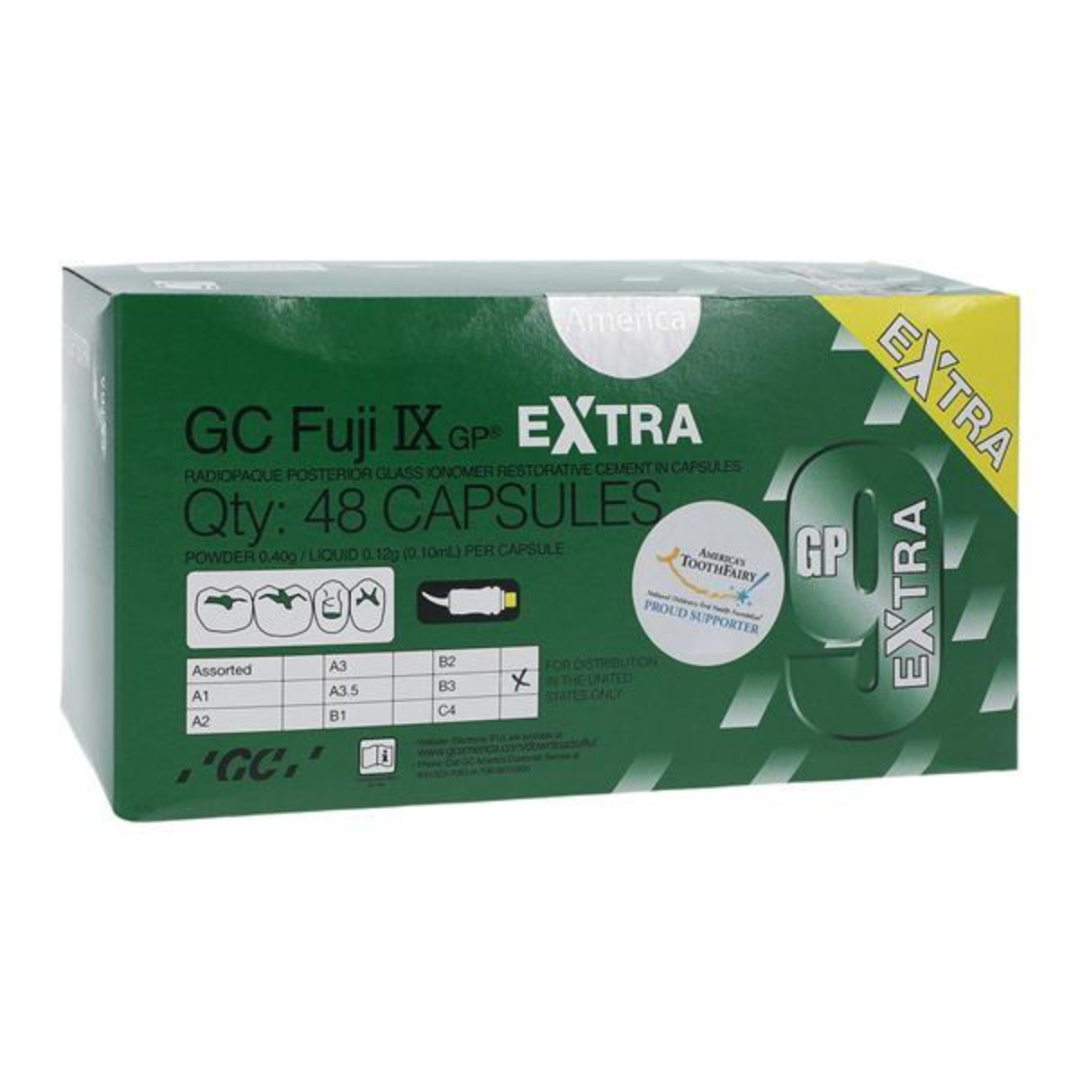 GC Fuji IX GP Extra (GC Gold Label IX Extra) | High-Strength Glass Ionomer Restorative Cement | Powder-Liquid & Capsules |