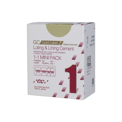 GC Gold Label Luting & Lining Cement | Glass Ionomer Dental Cement | Regular & Small Pack |