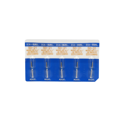 MANI Diamond Burs SO-20 & SO-21 | Straight Ogival End FG Diamond Burs | Standard Grit |