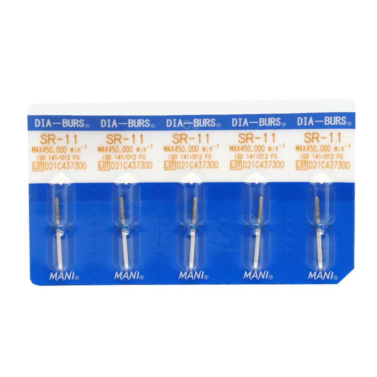 MANI Diamond Burs SR-11 & SR-12 | Straight Round End FG Diamond Burs | Standard Grit |