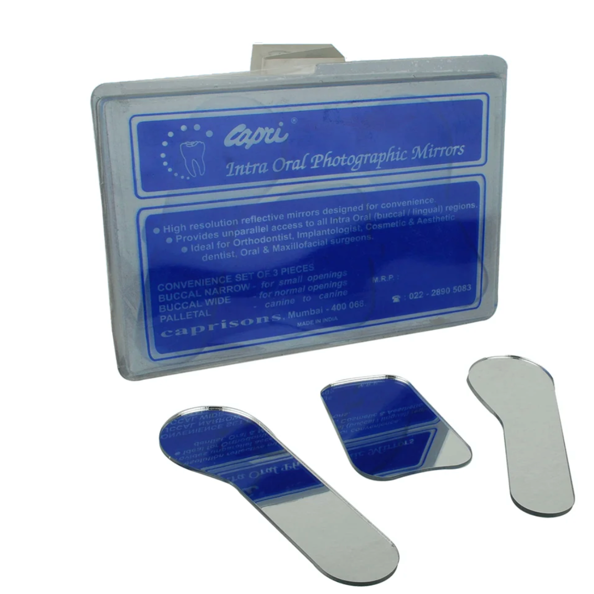 Capri Photographic Mirror | Intraoral Dental Photography Mirror | High-Definition Rhodium-Coated Mirror | Autoclavable
