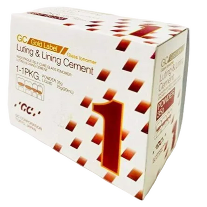 GC Gold Label Luting & Lining Cement | Glass Ionomer Dental Cement | Regular & Small Pack |