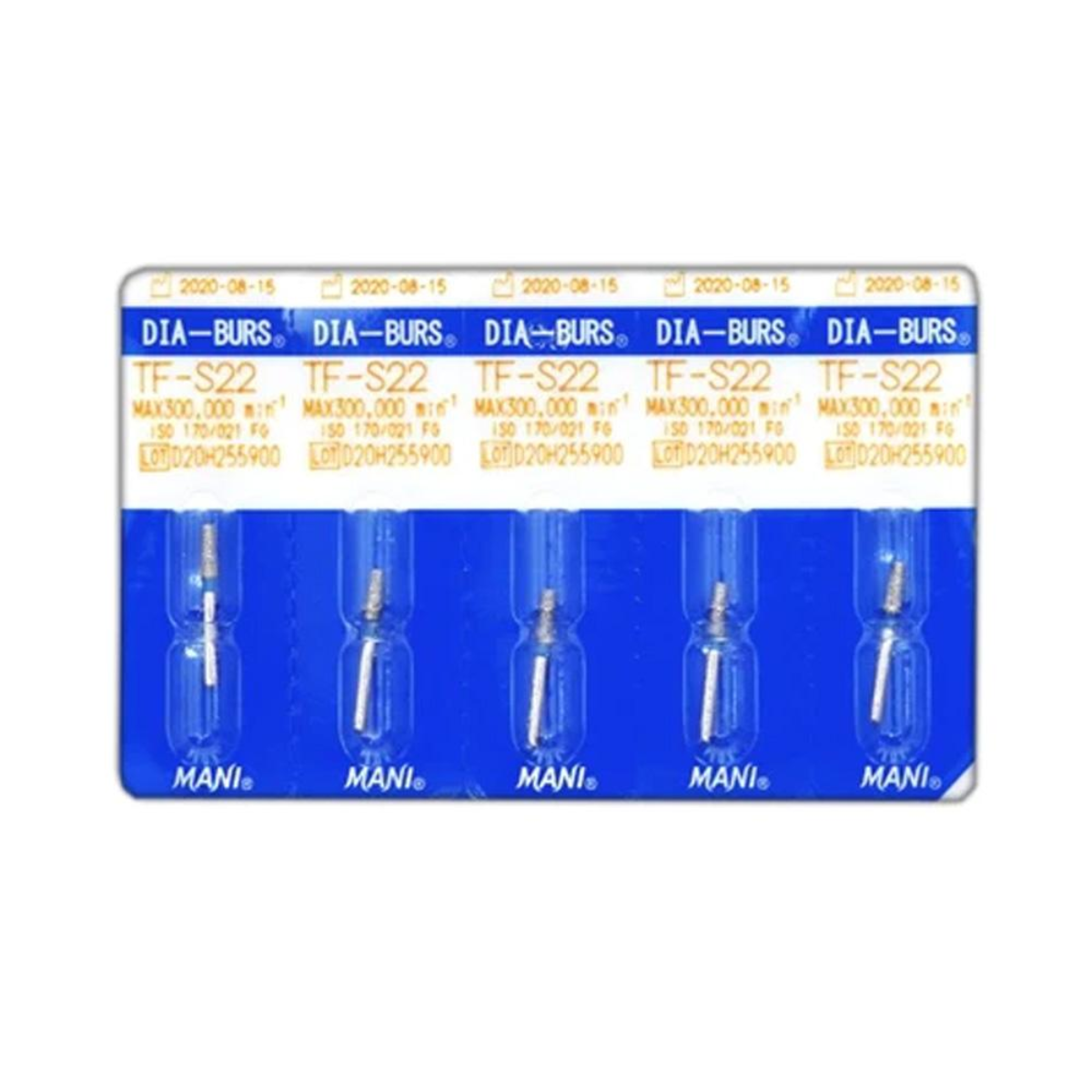 MANI Diamond Burs TF11, TF12, TF13, TF14, TF20, TF21, TFS21, TFS22, TF23, TF31, TF41 & TF42 | Taper Flat End FG Diamond Burs | Standard Grit |