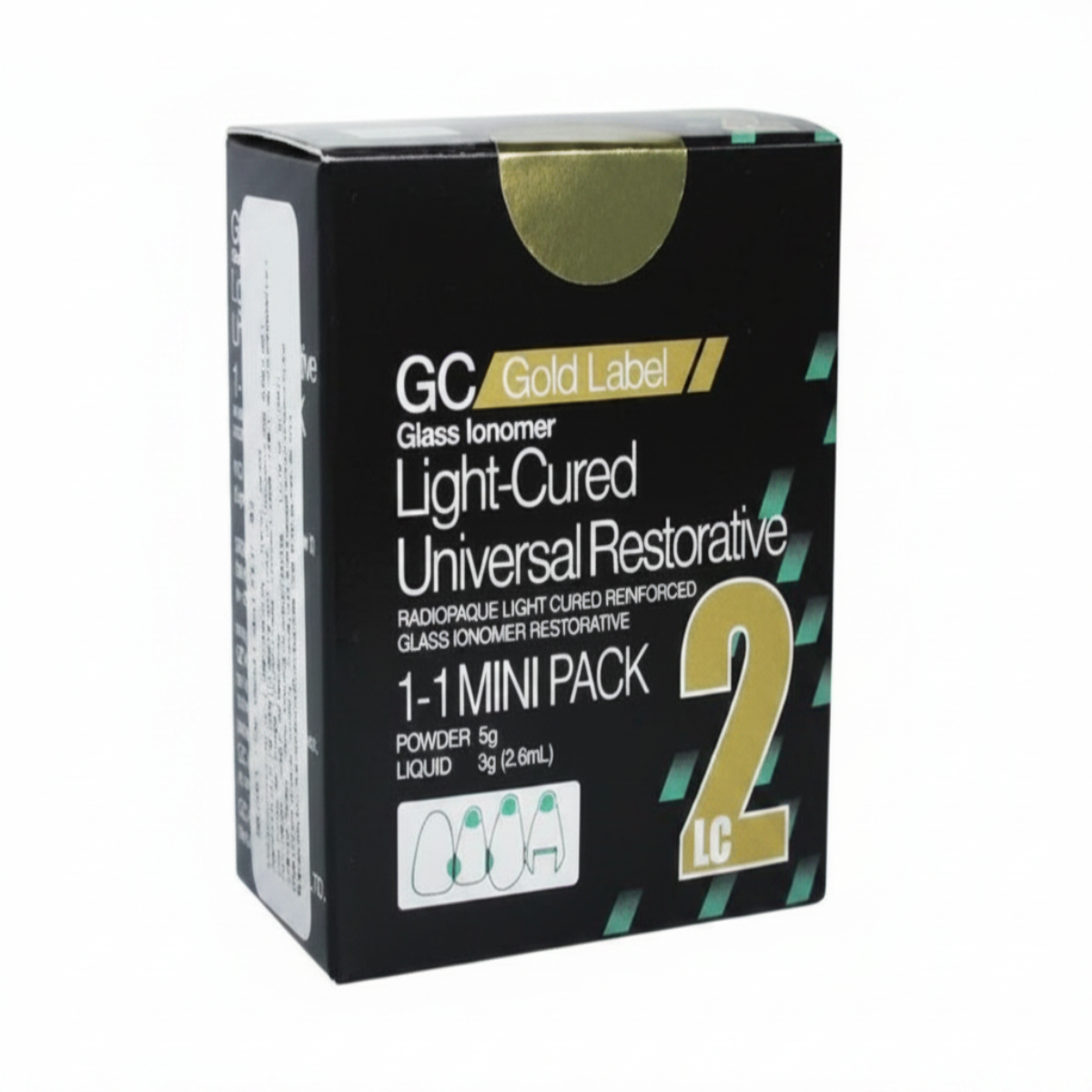 GC Fuji II LC Mini Pack | Light-Cured Resin-Modified Glass Ionomer Restorative Cement | Powder & Liquid |