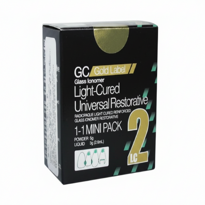 GC Fuji II LC Mini Pack | Light-Cured Resin-Modified Glass Ionomer Restorative Cement | Powder & Liquid |
