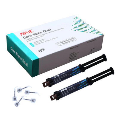 AVUECore Nano | Dual-Cure Flowable Core Build-Up Composite with Nano Zirconia | 2 × 5 ml Syringes