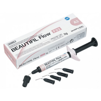 Shofu Beautifil Flow F02 | Nano-Hybrid Flowable Composite Resin | Light-Cure Dental Restorative | 2.2g Syringe
