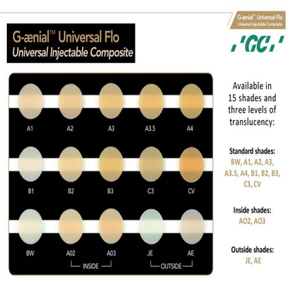 GC G-ænial Universal Flo | Light-Cured Flowable Nano-Hybrid Composite | Syringe |