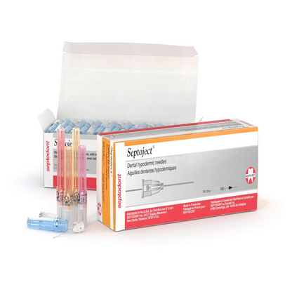 Septodont Septoject® 27G Dental Needles | Sterile Triple-Bevel Siliconized Needles |