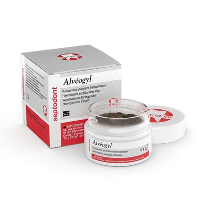 Septodont Alveogyl 10g | Dry Socket Dressing Paste | Post-Extraction Alveolar Dressing |