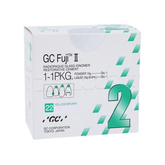 GC Fuji II (GC Gold Label II) Universal Glass Ionomer Restorative Cement | Mini & Large Pack | Self-Cure GIC |