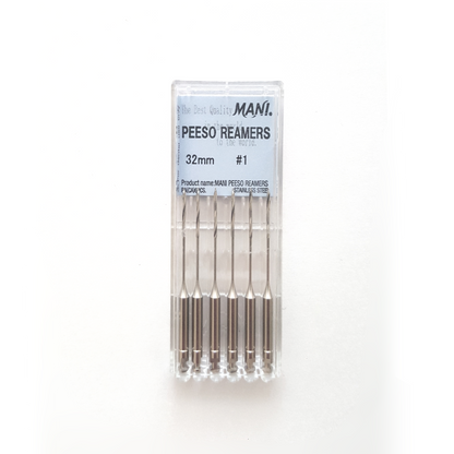 MANI Peeso Reamers 32mm | Stainless Steel Endodontic Reamers | RA Latch Type |