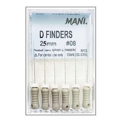 MANI D-Finders 25mm | Stainless Steel Endodontic Hand Files |