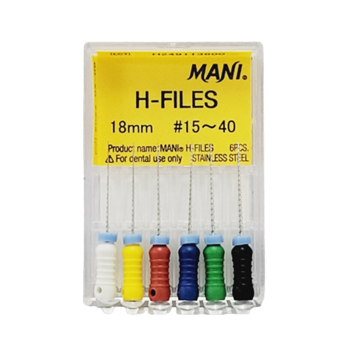 MANI H-Files 21mm | Stainless Steel Hedstrom Endodontic Hand Files | ISO Sizes |
