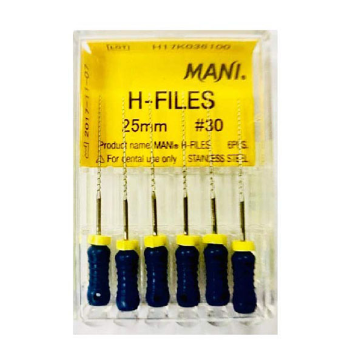 MANI H-Files 25mm | Stainless Steel Hedström Endodontic Hand Files | ISO Sizes |