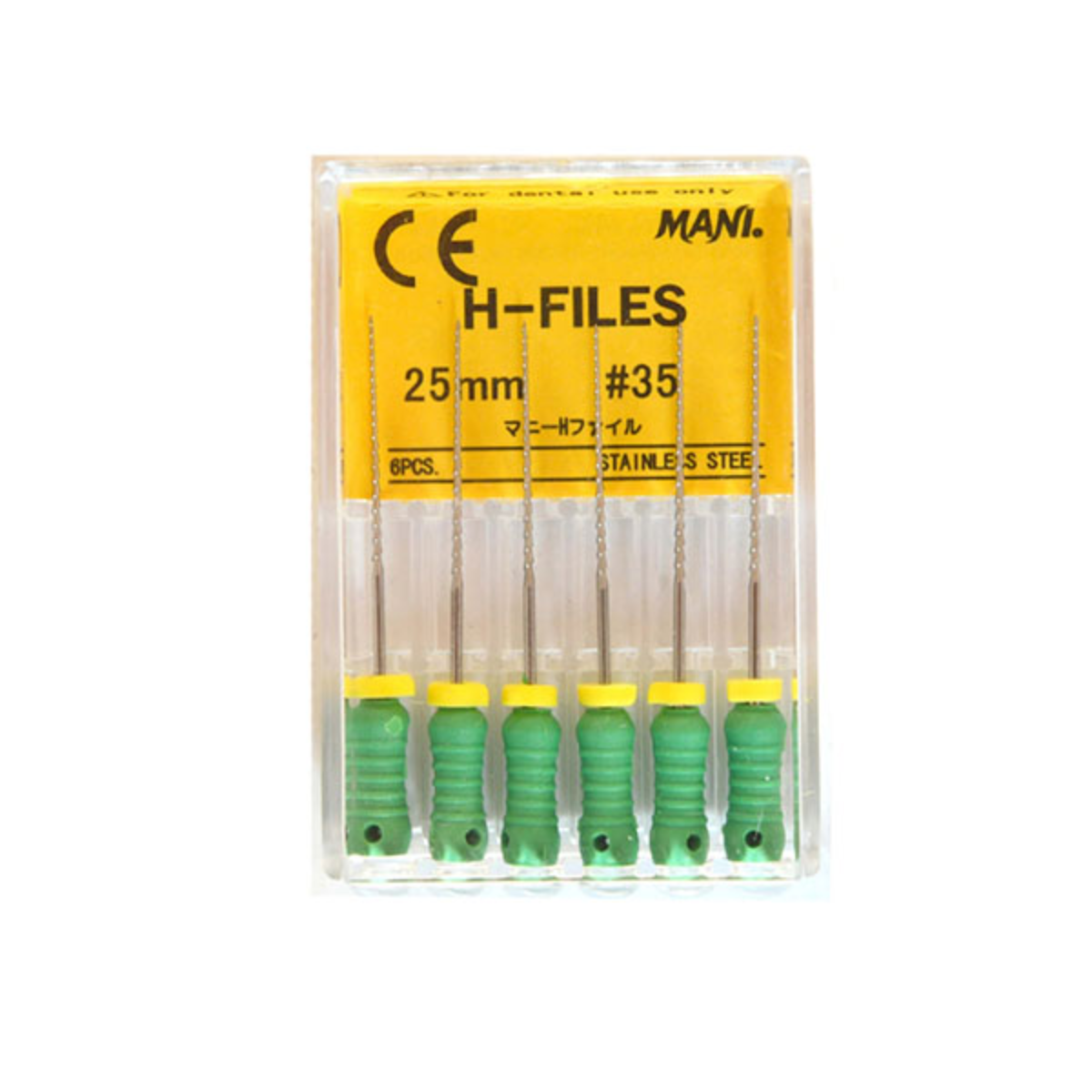 MANI H-Files 25mm | Stainless Steel Hedström Endodontic Hand Files | ISO Sizes |