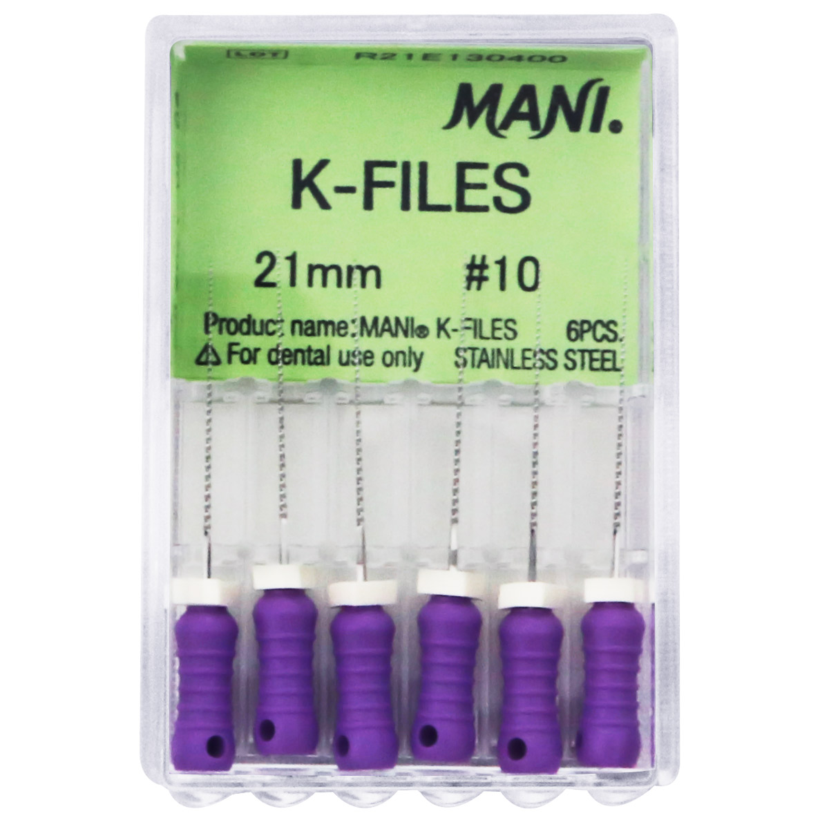 MANI K-Files 21mm | Stainless Steel Endodontic Hand Files | ISO Sizes |